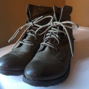 Olive green fall boots